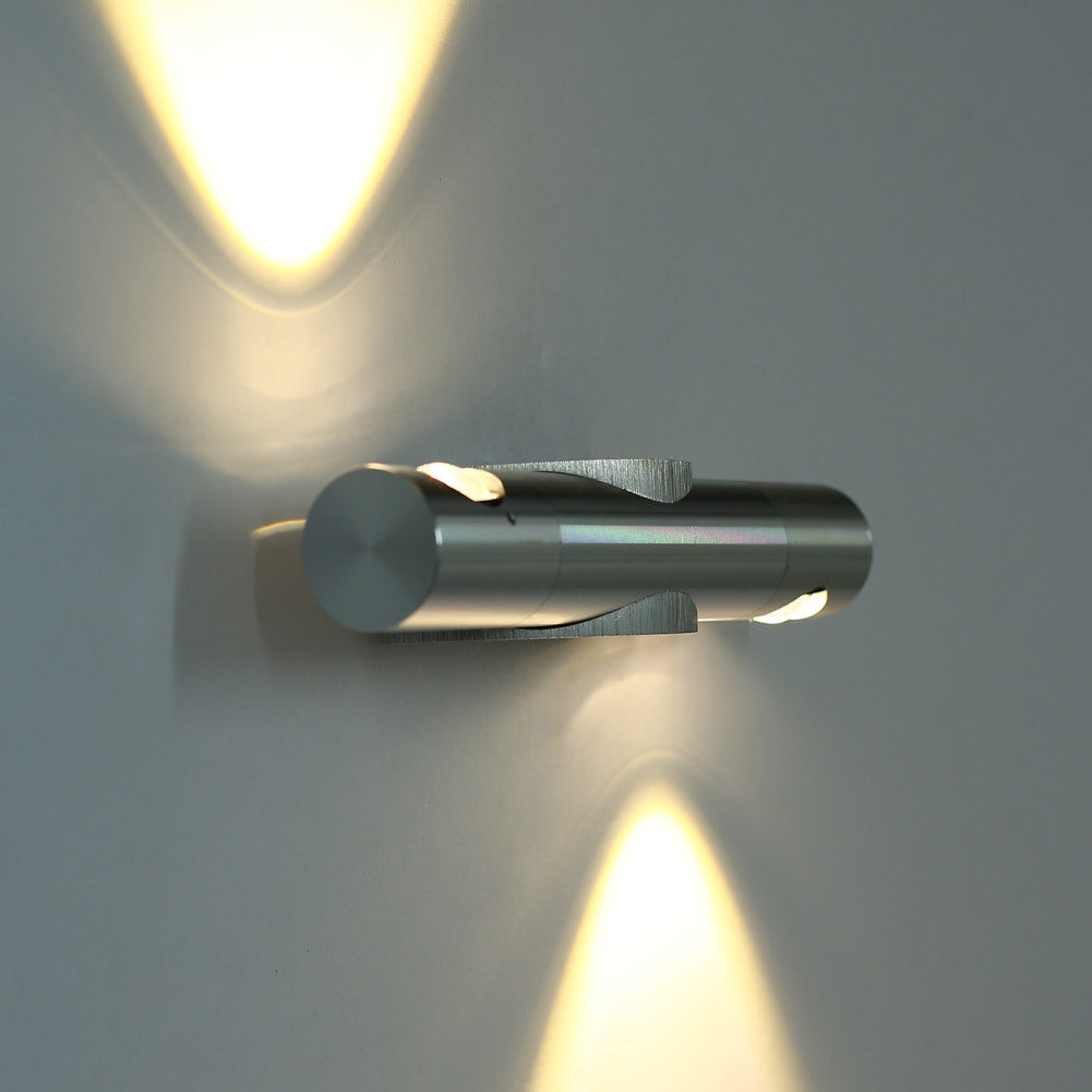 Cylinder Angle Aluminum Bedroom Wall Lamp