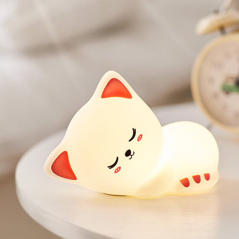 Cat Night Silicone Clapping Table Lamp