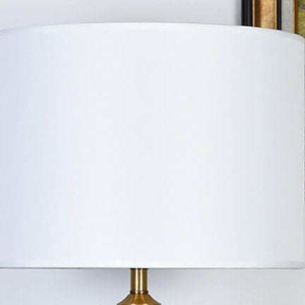 Ceramic Cylinder Fabric Table Lamp