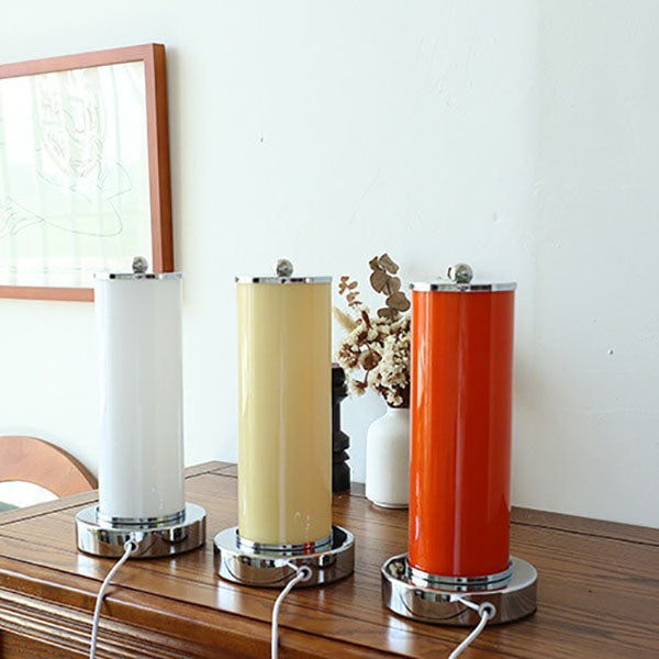 Glass Column Night Table Floor Lamp