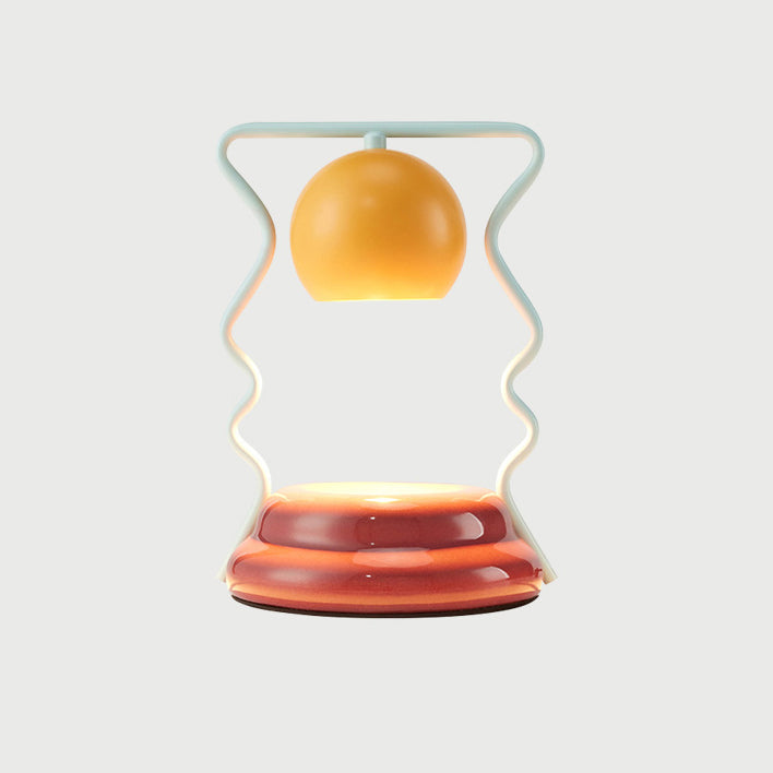 Iron Mushroom House Ceramic Table Lamp