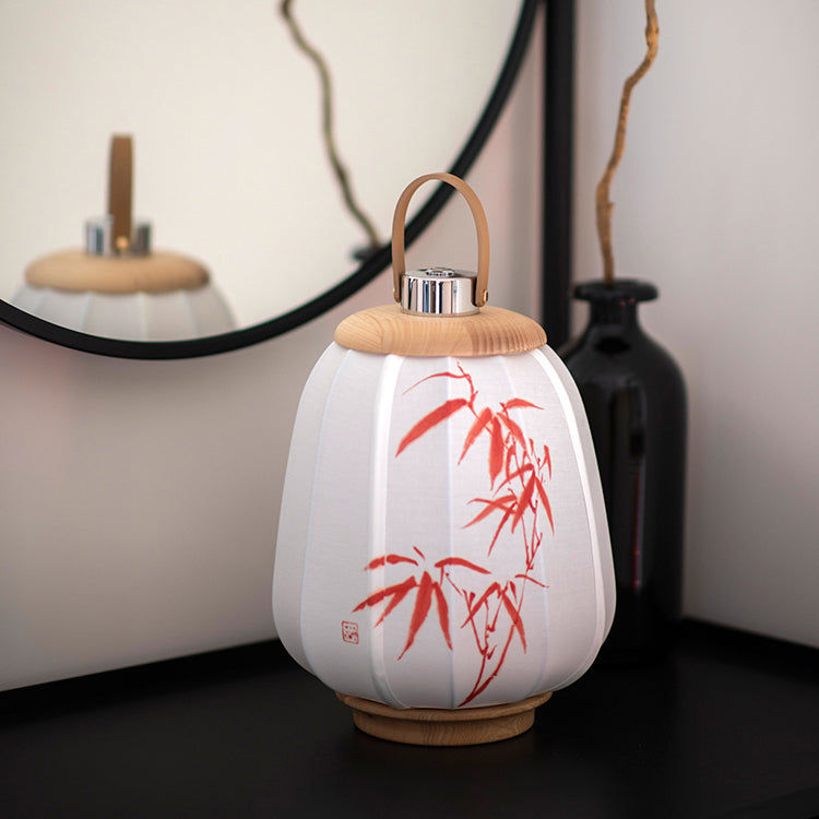 Leather Wood Stainless Steel Table Lamp