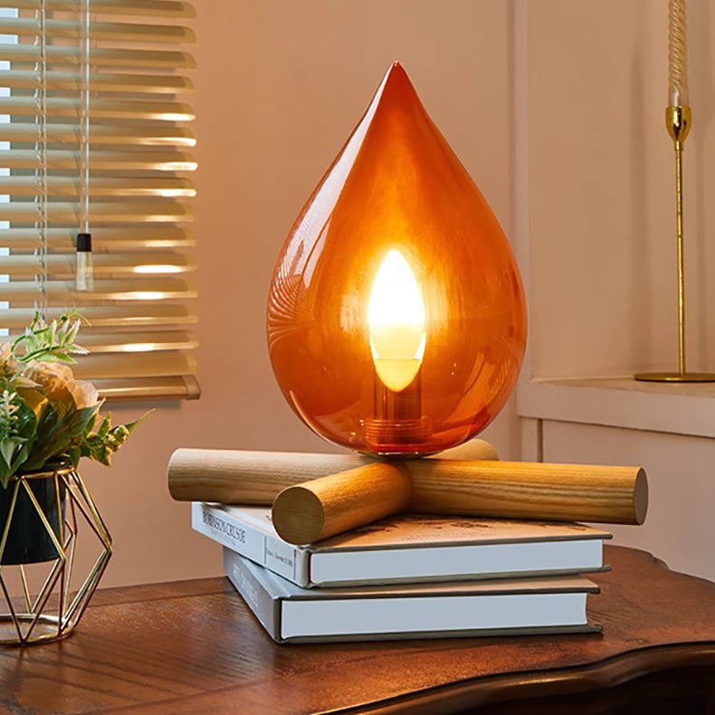 Flame Fire Pile Solid Table Lamp