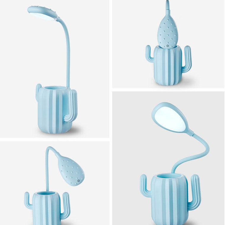 Children's Plastic Cactus Pencil Table Lamp