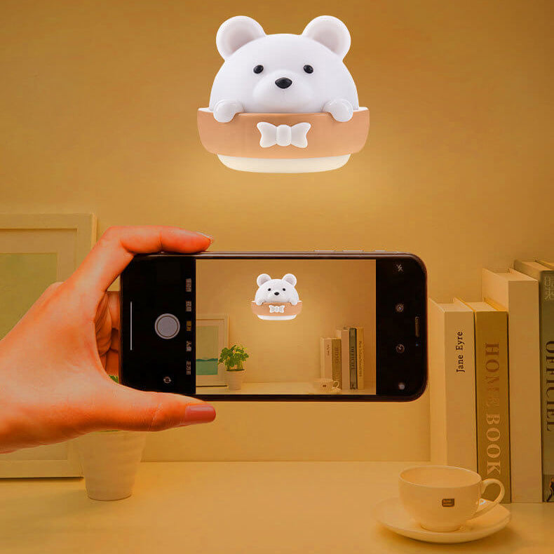 Cartoon ABS Bear Night Wall Lamp