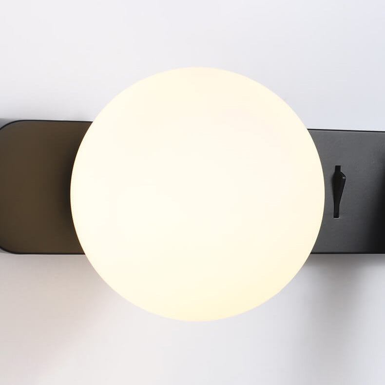 Glass Sphere Reading Wall Lamp