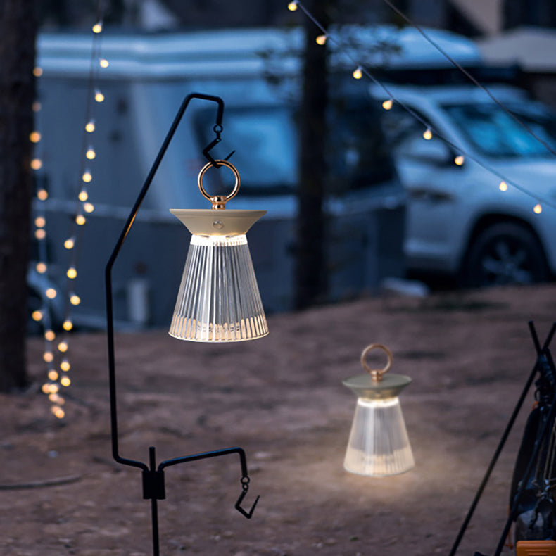 Iron Acrylic Semi-Conical Portable Table Lamp