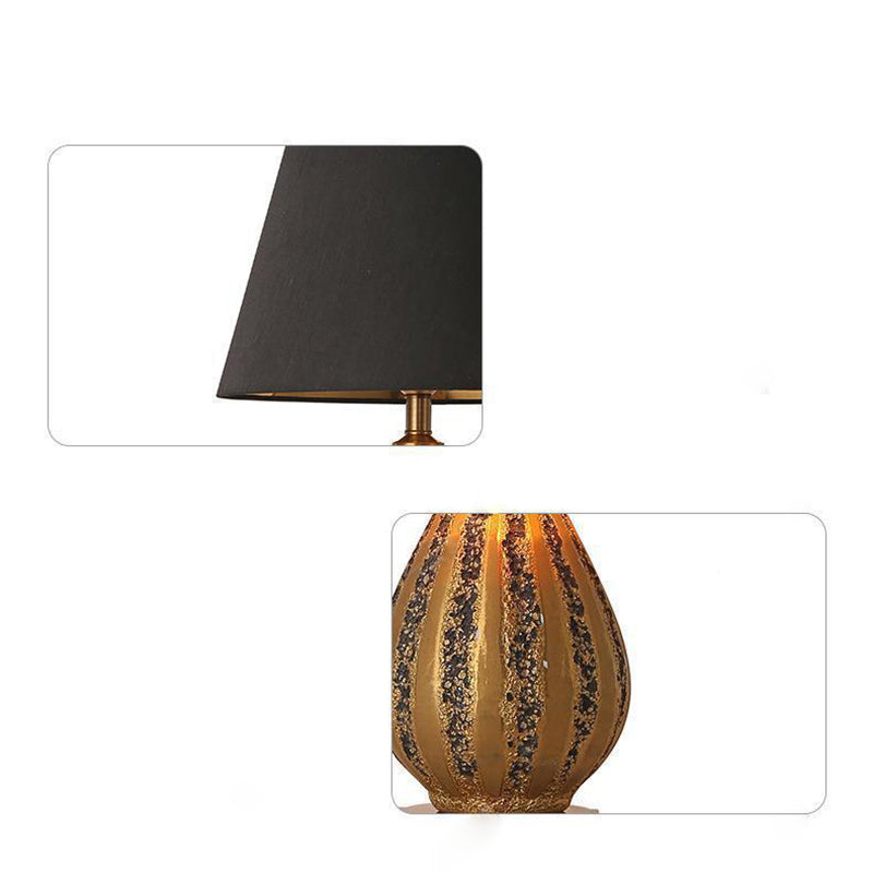 Vase Trapezoidal Ceramic Fabric Table Lamp