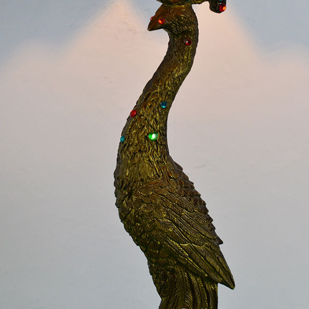 Peacock Gem Dome Glass Table Lamp