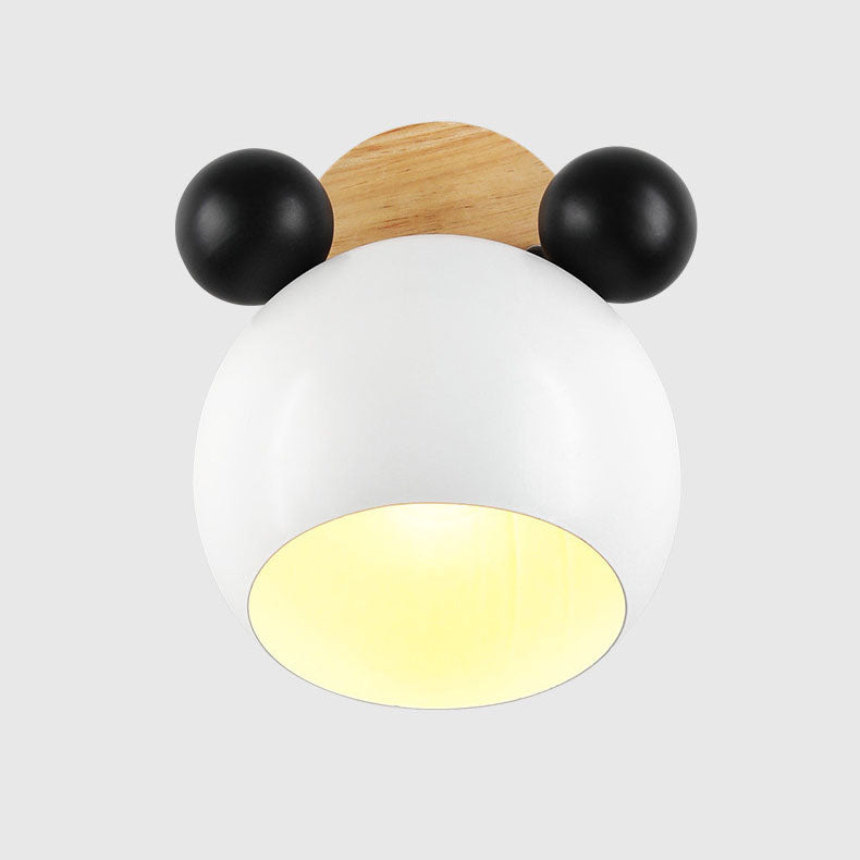 Cartoon Bear Dome Kids Wall Lamp