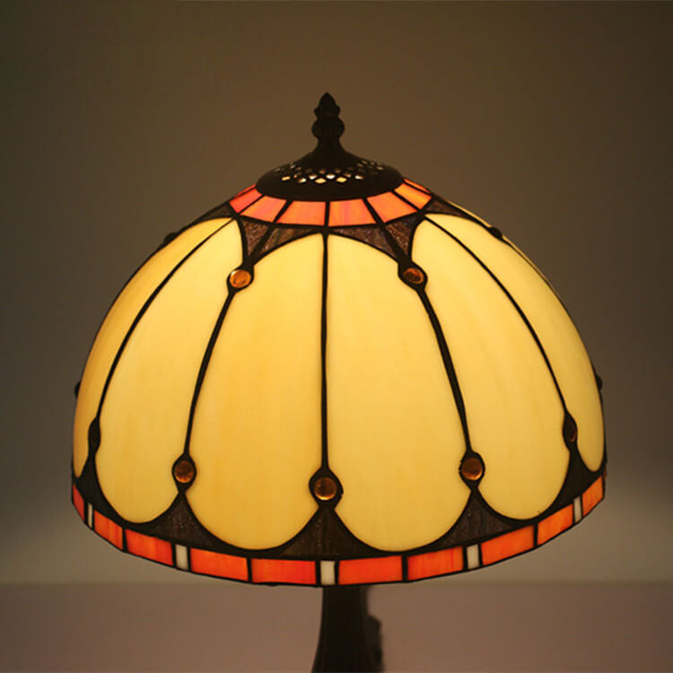 Stained Glass Mediterranean Dome Table Lamp