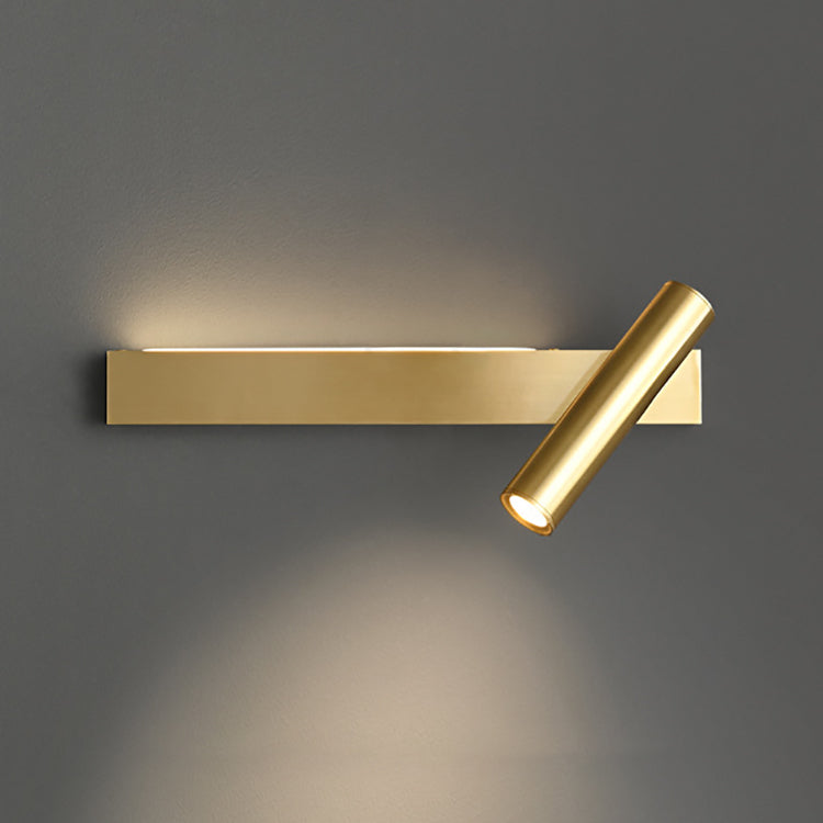 Rectangle Cylinder Full Copper Wall Lamp