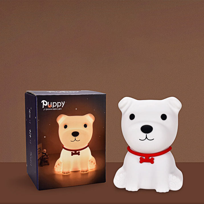 Cute Puppy Silicone Night Table Lamp