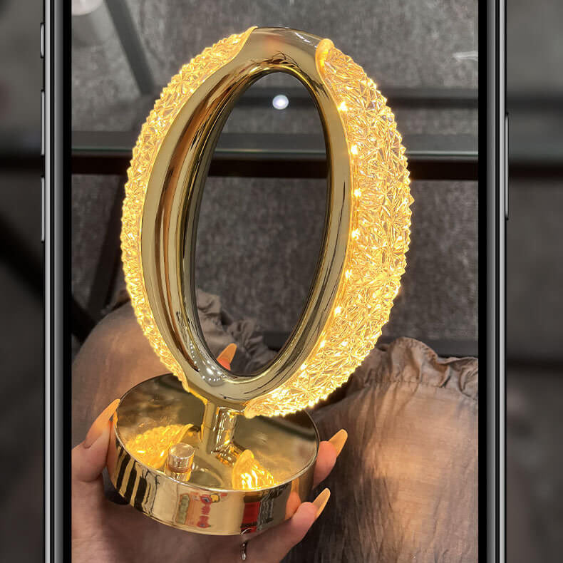Ring Crystal Acrylic Touch Table Lamp