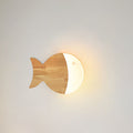 Wood Small Fish Wall Lamp