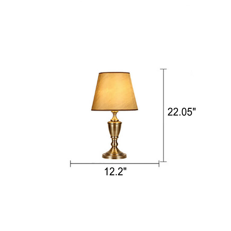 Fabric Cone Hardware Table Floor Lamp
