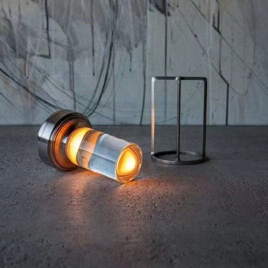 Aluminum Acrylic Rechargeable Night Table Lamp