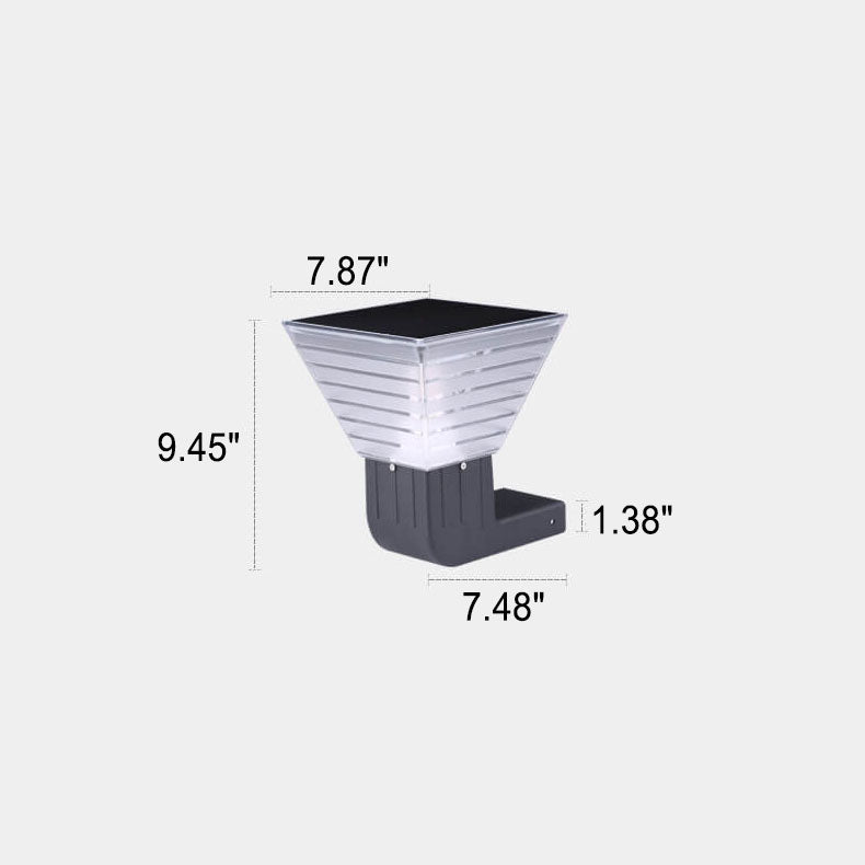 Square Black Aluminum Plastic Outdoor Light