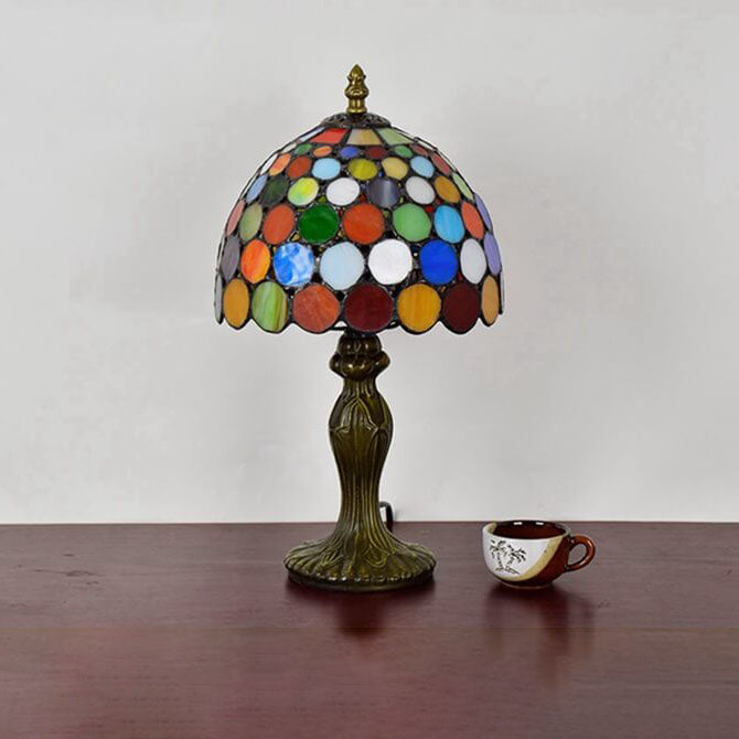 Style Stained Dot Glass Table Lamp