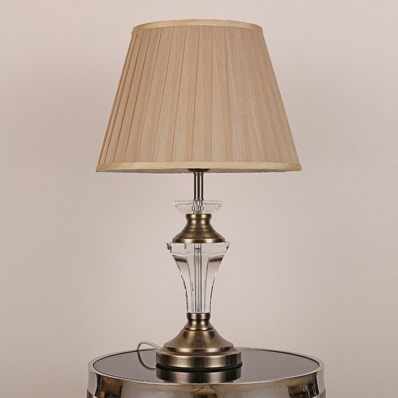 Cylinder Hardware Crystal Fabric Table Lamp