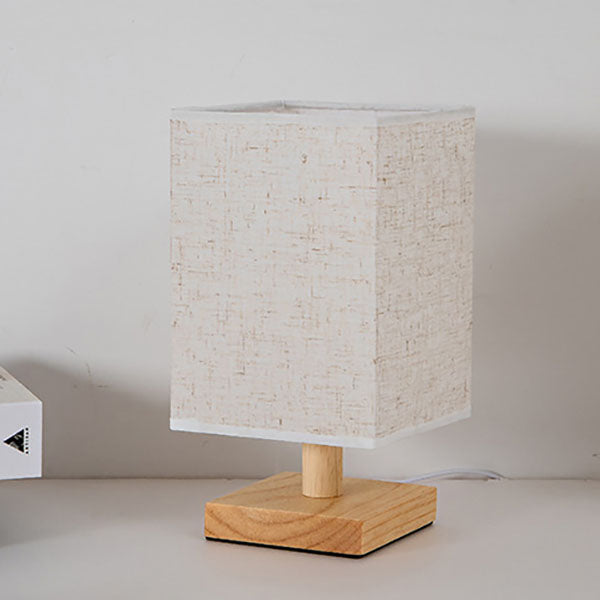 Fabric Square Bedroom Table Lamp