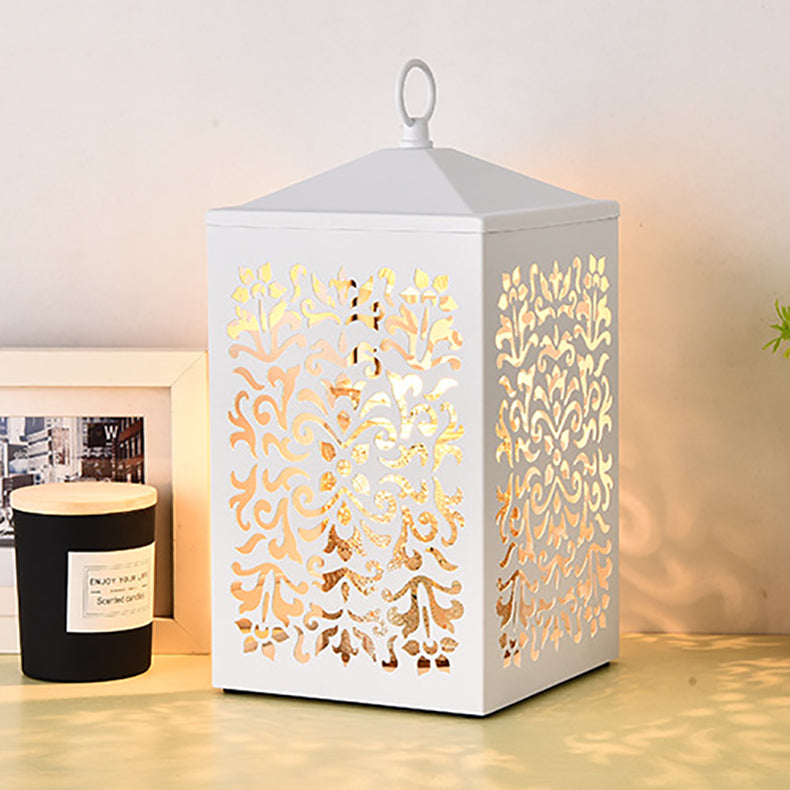 Metal Hollow Rectangle Melting Table Lamp