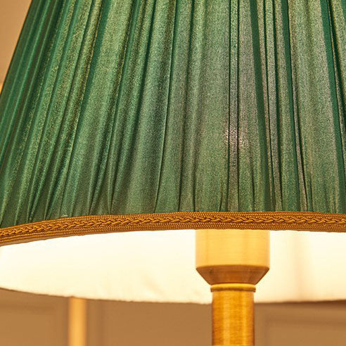 Vintage European Pleated Fabric Floor Lamp