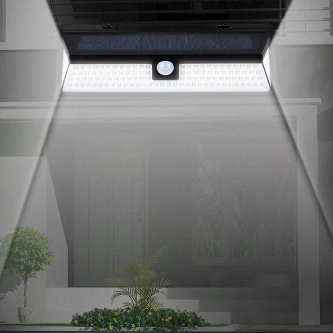 Black Rectangular Human Sensor Outdoor Light