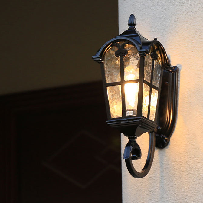Aluminum Glass Cylinder Ripple Outdoor Light