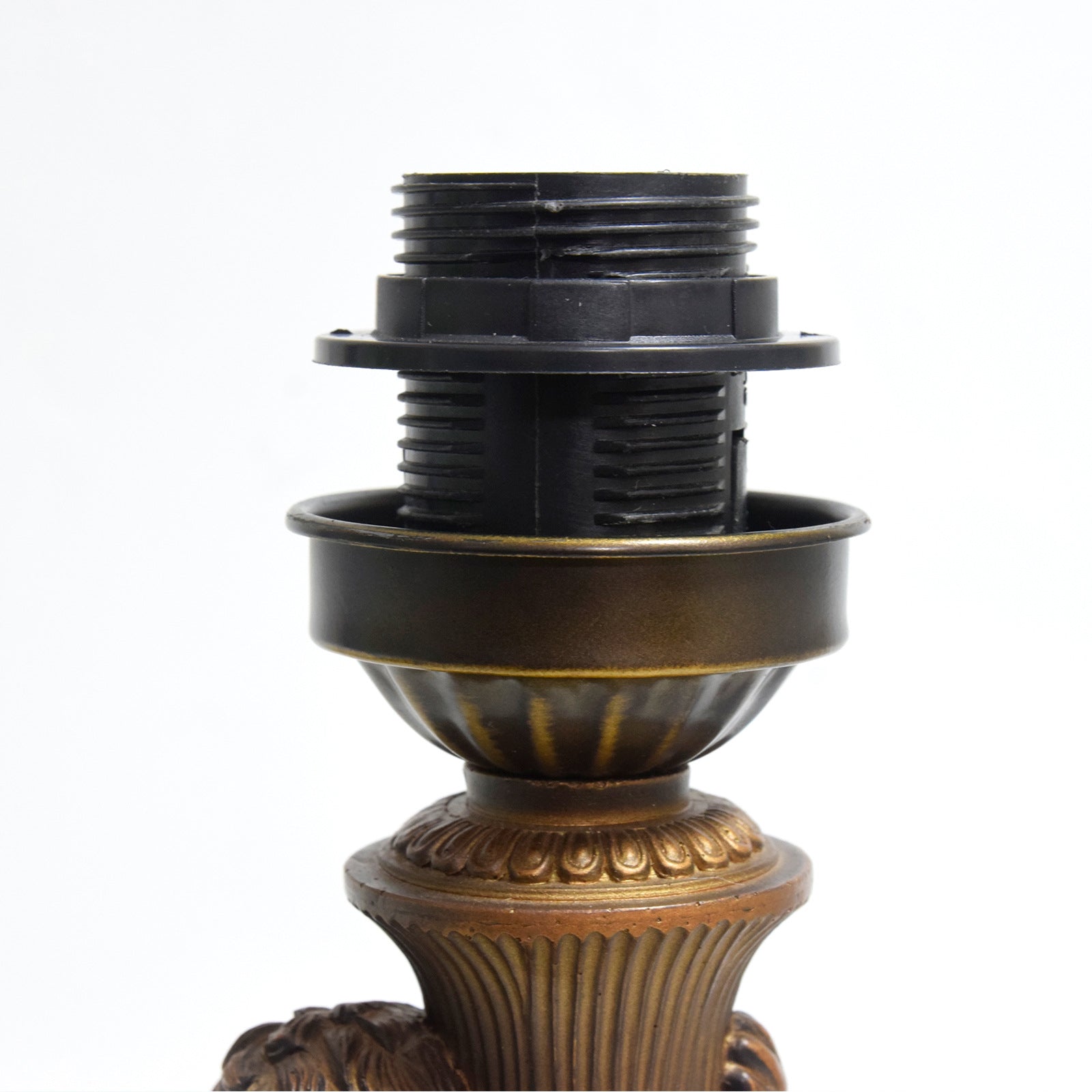 Resin Glass Floral Round Table Lamp