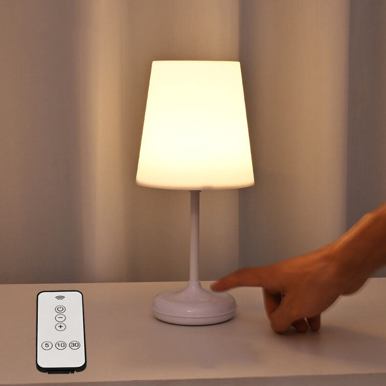 Pure White Mushroom Remote Table Lamp