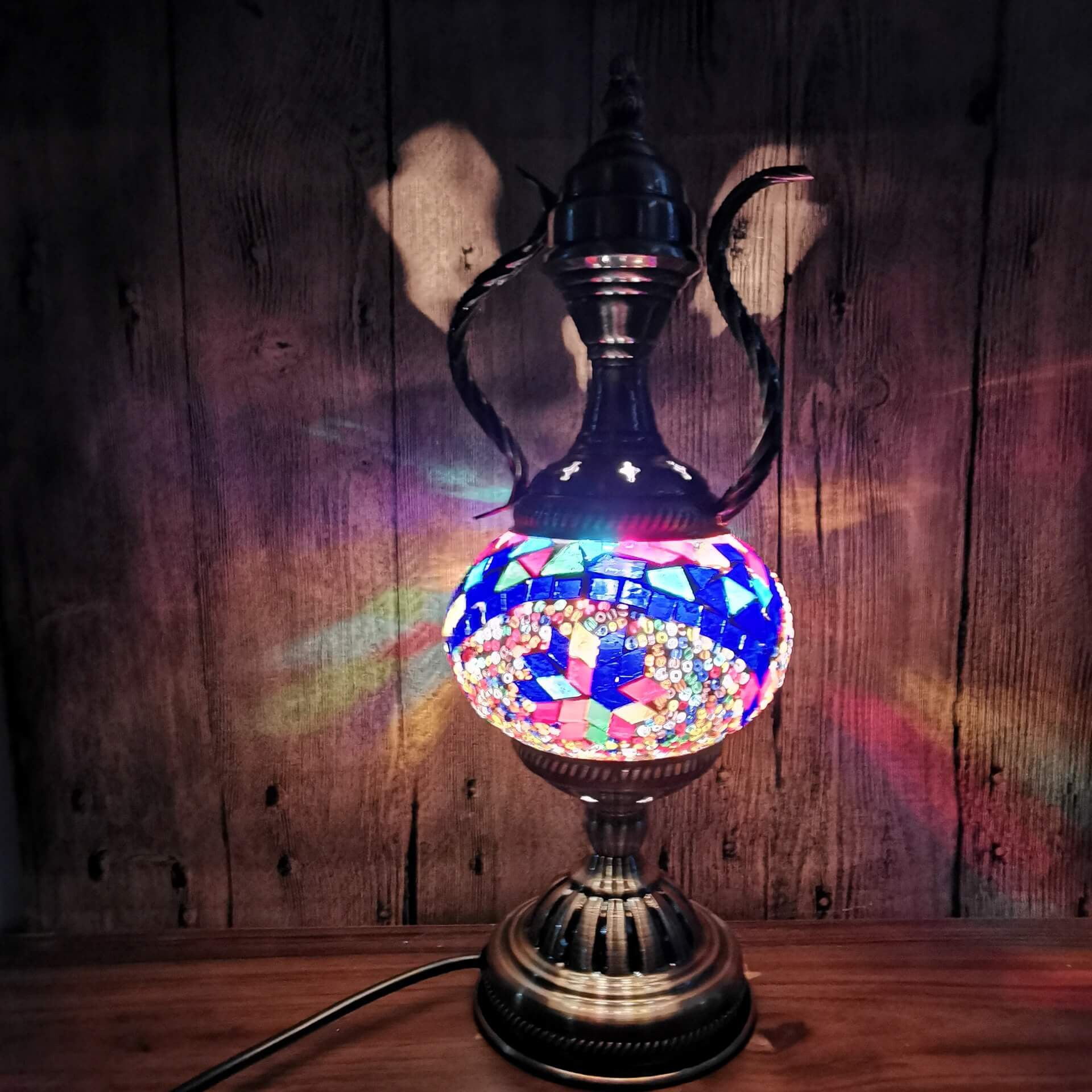 Turkish Handmade Glass Coffee Table Lamp