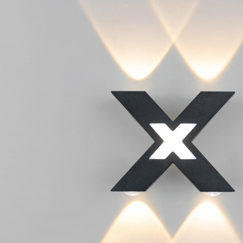 X-Shape Aluminum Patio Outdoor Light