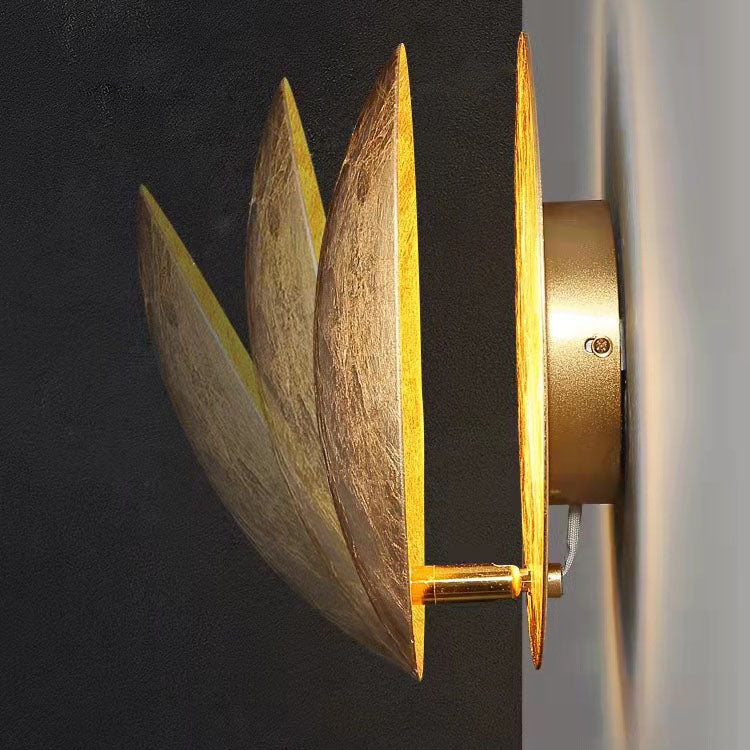 Alloy Round Bedroom Wall Lamp