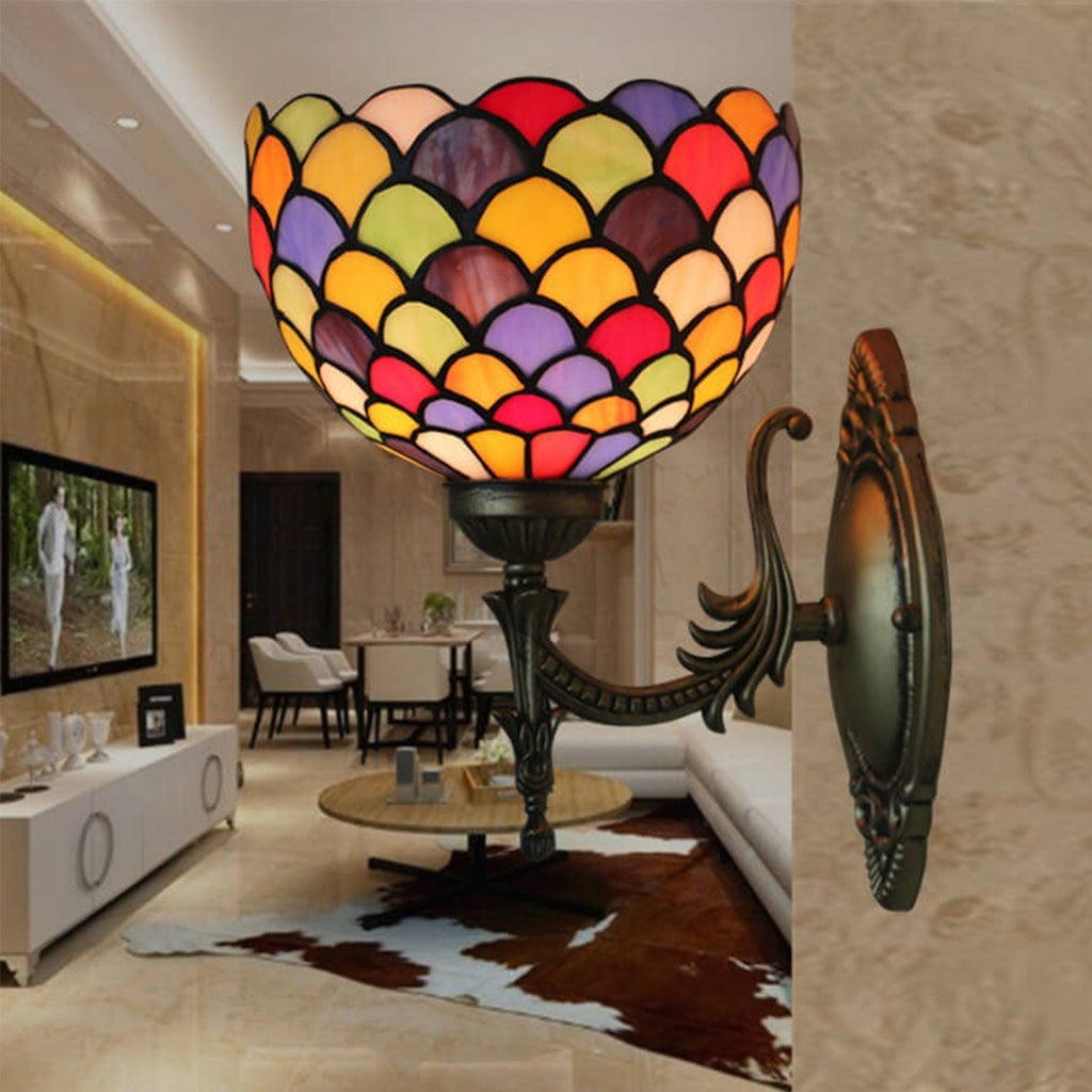 Stained Dot Glass Wall Lamp