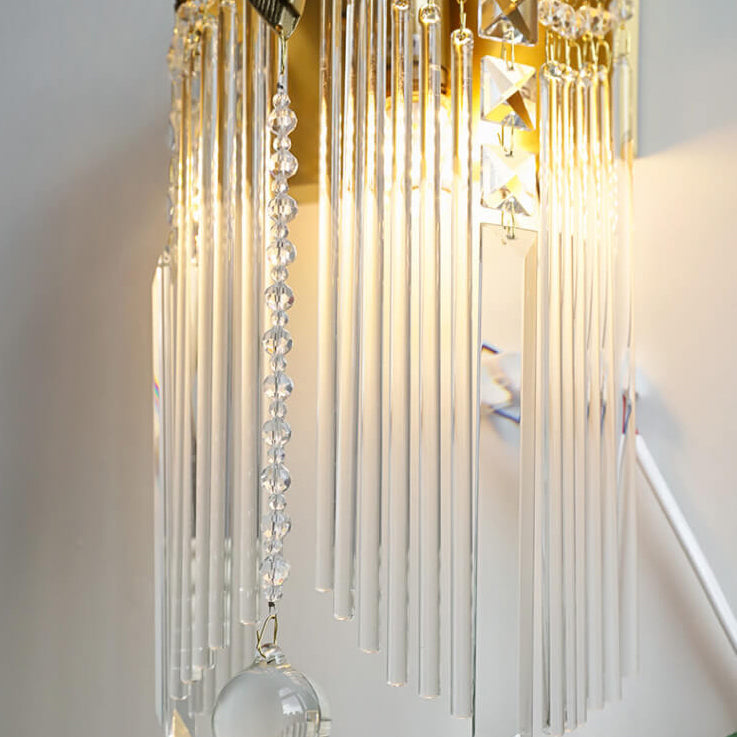 Bow Brass Crystal Wall Lamp