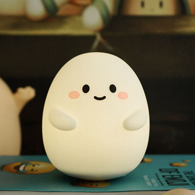Cartoon Egg Silicone Kids Table Lamp