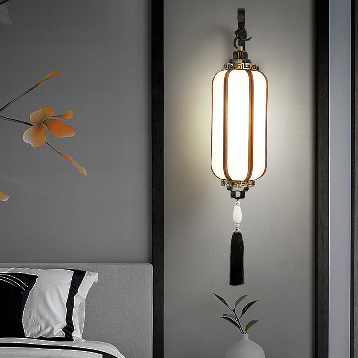Copper Lantern Design Hallway Wall Lamp