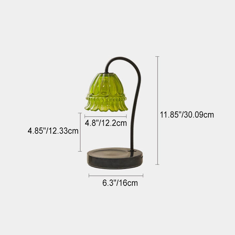 Glass Lily Valley Melting Table Lamp