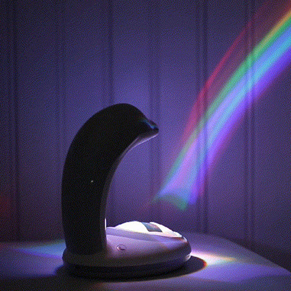 Dolphin Projection Rainbow Night Table Lamp