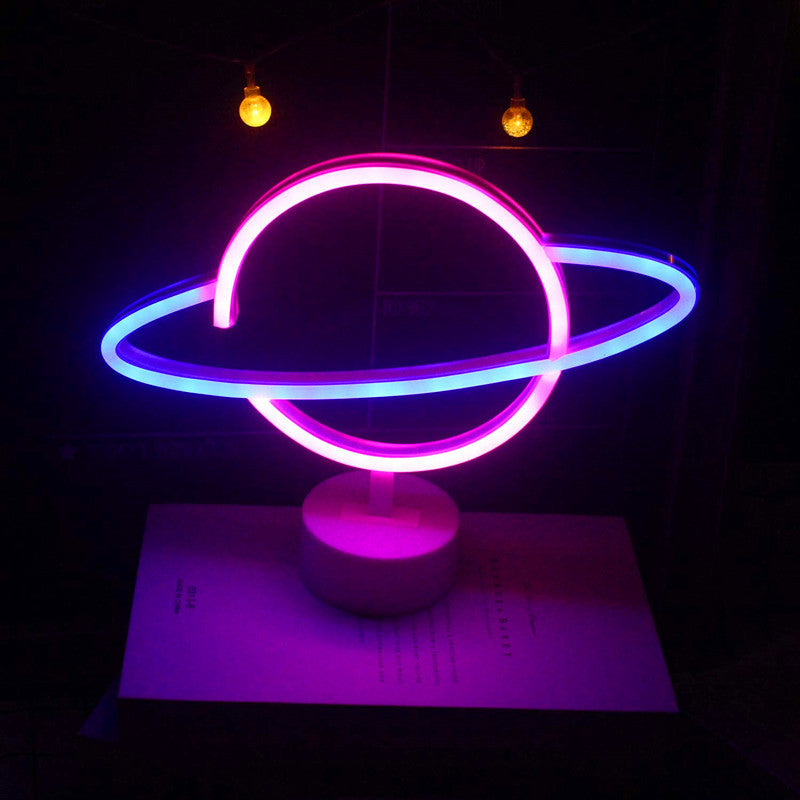 Planet Neon Plastic Night Table Lamp