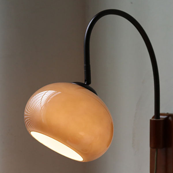 Minimal Glass Solid Wood Wall Lamp
