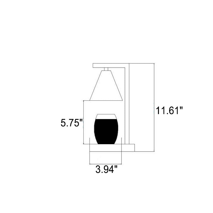 Cone Right Angle Arm Table Lamp