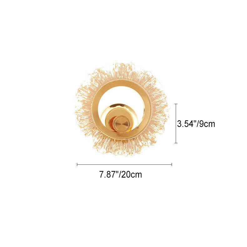 Acrylic Sunflower Shape Iron Wall Lamp