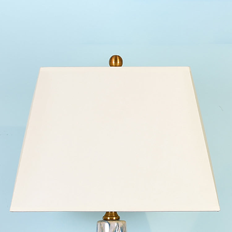 Square Copper Ceramic Fabric Table Lamp