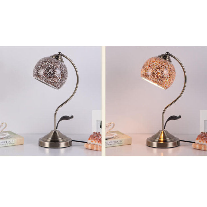 Round Head Glass Hardware Table Lamp