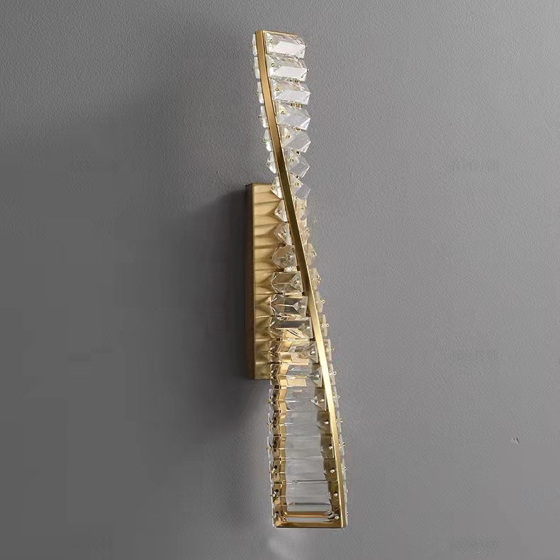 Long Stripe Wave Iron Wall Lamp