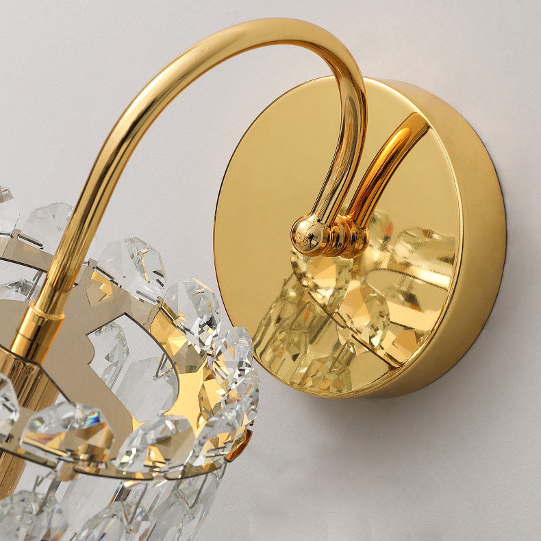 Gold Finish Frame Dazzling Wall Lamp