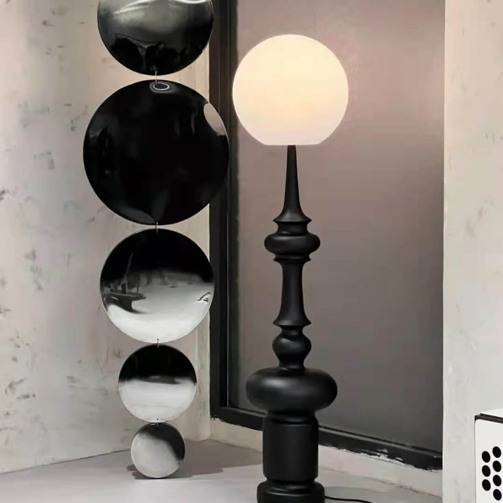 Sphere Roman Chess Column Floor Lamp