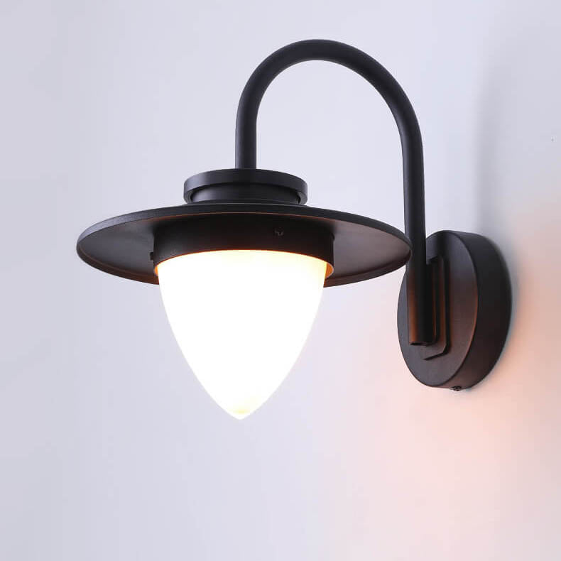 Peach Glass Iron Garden Outdoor Light